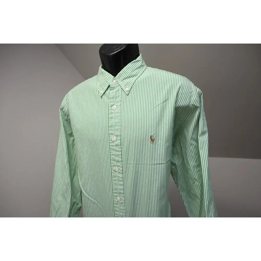 Polo Ralph Lauren Dress Shirt Classic Striped Button Up Mens Size‎ 17.5 32/33 XL